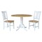 International Concepts 42 in. Dual Drop Leaf Table with 2 San Remo SplatBack chairs - 3 Piece Dining Set K02-42DP-C10-2 - alternate 1